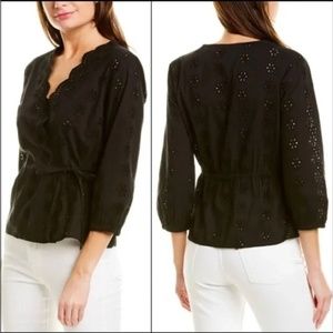 Madewell Scalloped Wrap Top